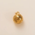 Close-up of a 18K gold-plated soccer pendant featuring detailed pentagon-hexagon textures - Soccer Ball Pendant