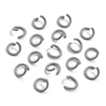 Matte grey open jump rings for DIY jewelry making and necklace connector links - Gray (opening Ring)
