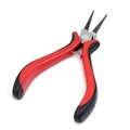 Detail of round nose pliers with red and black anti-slip handle for DIY jewelry making - Round Nose Pliers (Thick Handle)