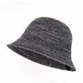 Cappello da pescatore in maglia grigio scuro da donna con trama intrecciata traspirante - M (56-58cm) / Grigio chiaro