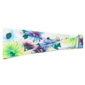 Floral print sports headband with white base and colorful botanical patterns for fitness - 25# White Pink Purple Ditsy