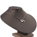 Detail of three polished stainless steel rectangle pendants on a silver chain necklace - Silver Color (3 Pendants)
