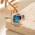 Silver snake cartilage earring with purple gemstone and dimensions of 0.85cm x 0.82cm - Blue Purple (A159-4#)