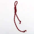 Adjustable red woven nylon strap with white patterns for phone and luggage tags - Burgundy