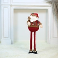 Plush Santa doll with checkered shirt and birdhouse for Christmas home decoration - Medium Santa Claus (22*83cm)