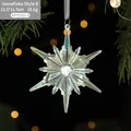 Fiocco di neve in acrilico iridescente per albero di Natale, stile B, misura 12,5x11,5 cm - Fiocco di Neve C