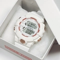White digital sports watch for kids and students with rose gold buttons in gift box - White