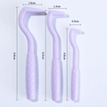3-piece set of purple plastic tick removers for pets in three different sizes - Three-Piece Set / Light Purple