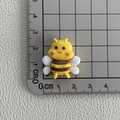 Macro view showing dimensions of large resin bee charm for DIY crafts and accessories - 01*Double Wing Bee