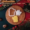 Christmas glove cookie mold with mini plunger and white plastic press for DIY baking - E3038-Mitten