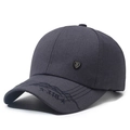 Dunkelgraue Baumwoll-Basecap für Herren mit 318 Stickerei und 1992 Metall-Logo - Marineblau / Verstellbar