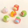Dettaglio di 6 figurine di verdure in resina colorata con misure di peso e dimensioni - Stile di Verdure Cartoon Luminose