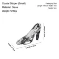 Figurine de soulier en cristal de verre transparent pour mariage, petite taille 210g - Petit / Transparent
