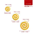 Decorazioni di caramelle a spirale gialle e bianche in tre misure per l'albero - 25mm/0.98in / Giallo/Bianco