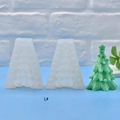 Christmas tree silicone mold for DIY candles and soaps with intricate star details - Christmas Tree Style (L#) / L
