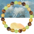 November Birthstone Bracelet with Tiger Eye and Golden beads for Strength and Joy - November