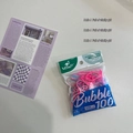 Set mit 100 pinken und blauen hochelastischen Haargummis in klarer 25mm Verpackung - Barbie Rosa & Blau