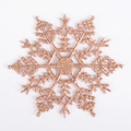 Glinsterende roségouden sneeuwvlok ornament voor kerstboom en feest decoratie - 10CM (met touw) / Roségoud