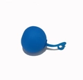 Blue silicone bubble ball with pull ring handle and matte texture for adults - Large / Blue