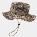 Detailed side view of desert digital camo boonie hat with wind rope and air vents - M (56-58cm) / Desert Digital Camouflage (2#)
