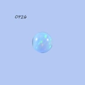 Industrial barbell earring component with OP26 blue fire opal bead and stainless steel - OP26 Light Blue Opal Ball
