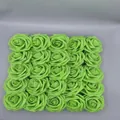 Artificial green foam roses in a bulk pack of 25 pieces for wedding flower decoration - Rose Leaves (25pcs) / Fruit Green
