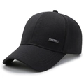 Men's black cotton twill baseball cap with MAZTER metal logo and curved brim design - Adjustable / Long Label (MAZTER) / Gray
