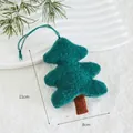 Knitted green Christmas tree hanging ornament with 11x8cm dimensions and brown trunk - Knitted Green 3-Layer Tree (Large)