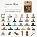 30pcs vintage hollow cardstock and metal clips set for DIY scrapbooking and journaling - Scrapbook Clips