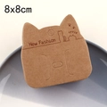 K329 Cat Head Kraft Brooch Hair Clip Cards (50 Pcs)