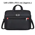 Men's 20-inch black waterproof oxford business briefcase with red zipper accents - Style 1 (Red Trim/40cm)