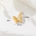 14K gold butterfly pendant for DIY jewelry, size 13.3x12.7mm, weight 1g per piece - 14K Gold-h-12582
