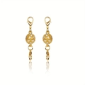 Golden rhinestone-studded spherical magnetic clasp with double lobster claws for jewelry - Gold Rhinestone Ball Clasp