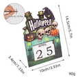 Detail view of the Halloween wooden calendar with thickness and size dimensions - XT512E-Skull Potion Bottle