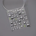 Autocollants à ongles panda mignon et bambou vert avec petites fleurs jaunes MN-299 - Style Frais Panda Bambou (MN-299)