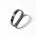 Bracciale modulare a maglie in acciaio inossidabile nero opaco per gioielli fai da te - 18 Maglie per Pezzo / Nero Liscio