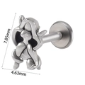 Suggestive Figures (#29) / 1.2*8mm / Silver