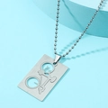 Collana con ciondolo a bicicletta in argento spazzolato e catena a sfere minimalista - Argento