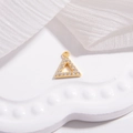 Goldener S925 Silber Dreieck Anhänger mit Zirkonia für DIY Halsketten und Armbänder - Dreieck / Gold