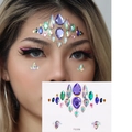 Face gem stickers FG306 featuring colorful crystal rhinestones for forehead and eye makeup - FG306