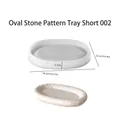Oval stone texture silicone mold for resin diy jewelry tray and plaster storage craft - Stone Texture Oval Tray - Short