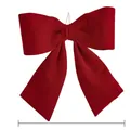 Extra large 100cm red velvet bow decoration for Christmas trees and festive displays - Red Bow / 100CM