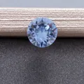 Round brilliant cut light blue zirconia gemstone for DIY jewelry making and ear studs - 6.2MM / Light Blue (14#)
