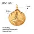 Waterdichte schelphanger van 18k goud roestvrij staal voor DIY vintage sieraden - Schelp Vorm (JDPW240054)