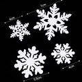 White acrylic snowflake ornaments in 4cm, 7cm and 5.5cm sizes for Christmas decor - 4pcs White Acrylic Snowflakes without Sticks