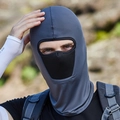Tactical cycling face mask in dark grey breathable fabric with mesh ventilation panels - Full Face Tactical Gray (9011)