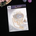 Orange and silver star face gems sticker for Halloween makeup in card packaging - Yellow Star