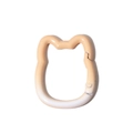 Pink and white gradient cat shaped spring gate ring key chain alloy DIY accessory - Gradient Orange
