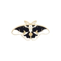 Black White Gold Moon Moth
