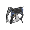 Tactical dog harness with blue digital camouflage pattern and breathable mesh lining - Rubber Handle Blue Camo Tactical Harness
